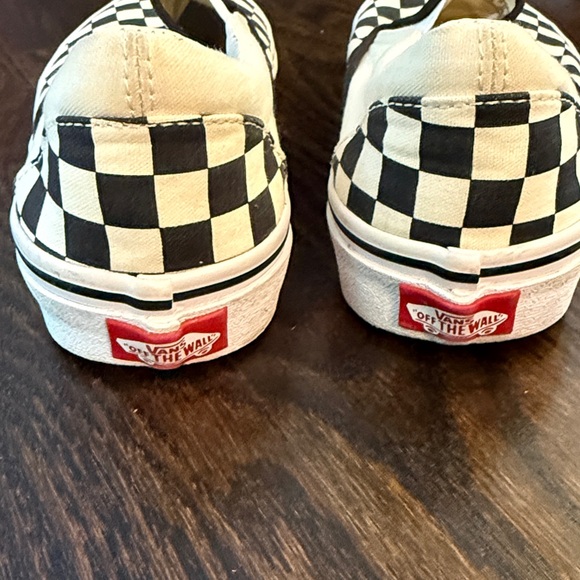 Vans Black and White Checkered Slip-On Sneakers - Picture 5 of 5
